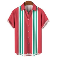 Ljetna muska košulja napisala je tiskani kratki rukav The Retro boja dugme T-majica Havajska majica Harajuku za muškarce odjeću