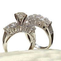Mairbeon set par prsten rhinestone inlaid sjajni luksuzni stil izvrsni prsten za prste za banket