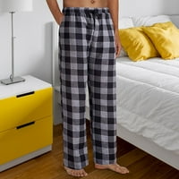 Wozhidaoke muške hlače mens pidžama plairane pajama hlače sa spavaju dugačke pantalone sa džepovima