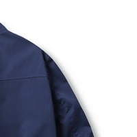 Symoidni muški kaputi i jakne - čvrsta stand-up collar patentni zatvarač casual toplog vjetrootpornog džepa windbreaker jakna plavi xl
