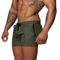 Yskkt muške labave kratke hlače Brze suhi atletski vježbanje elastičnih šarka za struk sa džepovima sa patentnim zatvaračem M-2xL