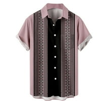 Petort majice za muškarce Trendy Muški autentični kratki rukav Tee Muška modna labava fit majica Pink,
