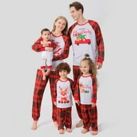 Božićno podudaranje pidžama za obiteljske božićne muškarce tiskane bluze + hlače Porodična podudaranje