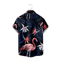 Flamingo i cvijeće Havajska majica za muškarce Dječaci 3D crtani film Dječji majica za mušku bluzu na