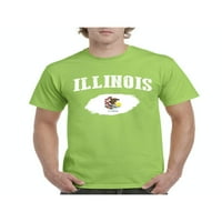 Muška majica kratki rukav - Il Illinois zastava