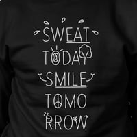 Znojni osmijeh unise crna crewneck dukserica smiješna pulover vježbanja