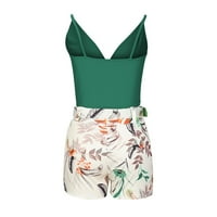 Lopecy-Sta Summer Outfits za ženske štedne odjeće za žene zelene modne žene Ljeto V-izrez bez rukava