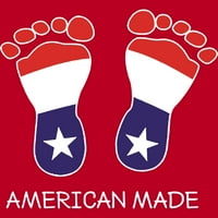 American Natjerao patriotsku trudnoću za bebe otisci za bebe tee muške crvene heather grafički tee -