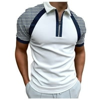 Kombinate za teretane Muške košulje za muške košulje Golf Majica Retro Color Contrast na otvorenom Street