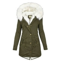 Cuoff Wofs plus veličine kaputi i jakne dame toplo perje čvrsta boja H dugi rukav rever imitacija jesen