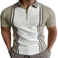 Groanlook Muškarci Polo majica kratkih rukava TEE Zipper T majice MENS casual bluza Atletski reverzni