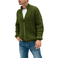 Muška zimska modna modna patentni zatvarač pleteni džemper