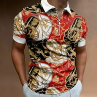 Freshlook polo majice za muškarce Radna odjeća kratkih rukava Kreativna pruga 3D štampanje muške majice