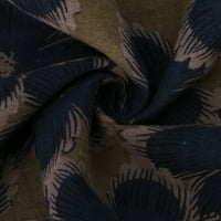 Drindf posteljine za žene Ljetni posad vrat kratkih rukava tunik na vrhu casual tine dye print split