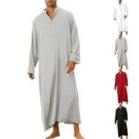 Muški VACT maxi haljina s dugim rukavima puna dužina casual kaftan ogrtački muslimanski ogrtač