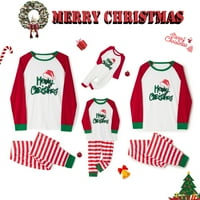 Božićna porodica koja odgovara pidžamama setova slovo + prugaste hlače Xmas Sleep bagerski odmor za