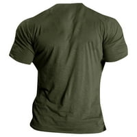 Muška majica Muški ležerni kratkih rukava sa okruglim vratom Top i prozračna sportska majica Green XL