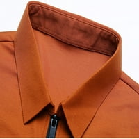 Košulje za muškarce Vrhovi patentne košulje Casual Quarter Zip Tee majica Vintage kratki rukav ovratnik za kratki rukav Summer Pulover majica