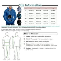 Hanas Muška odjeća Fashion Print Love Muški i ženski dugi rukav džemper s dugim rukavima Black XL