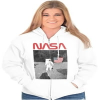 Vintage NASA astronaut prostor za slijetanje Zip up hoodie muške ženske brine za žene 5x