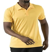 Voguele muškarci T majice kratki rukav polo majica s majicama Ljetni vrhovi plaža Majica Comfy Tee Yellow XL