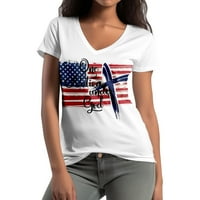 Košulja 4. jula, ženska i vrat, 3D print Ženska majica s kratkim rukavima, 2xS-8XL Veličina ženskih vrhova