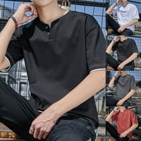 Muškarci Korejski Slim Fit košulje Kratki rukav Ležerne majica The The TEE majica