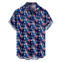 4. jula muška havajska majica USA Nacionalna majica zastava Grafički 3D košulja plus veličina dnevnog kluba kratkih rukava odjeća za ispis Odjeća osnovno pretjerano