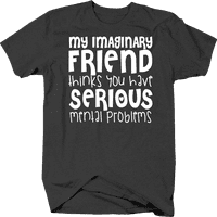 Imaginarni prijatelj ludi mentalni problemi majica za muškarce 2xl tamno siva
