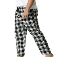 Muškarci ravne noge Pajama hlače Baggy Home pantalone plairalo meko salon za spavanje pant za spavanje Stil-i XL