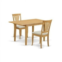 Istočni zapadni namještaj Set stola za trpezariju sadrži kuhinjski stol i stolice za trpezarije u pravokutu Noav3-Hrast-C