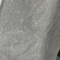 Ženska kratka rukava V-izrez Sparska Sequin Slim Elegantne zabavne haljine