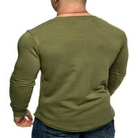 Muškarci dugih rukava s dugim rukavima, Ležerne prilike Slim Fit Stretch fitness bluza