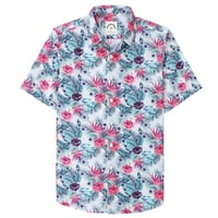 Dubinik® Havajska majica za muškarce Aloha majica Ispis smiješna havajska košulja Tropično dugme Down majica na plaži bez džepa