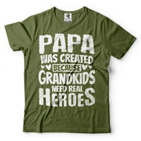 Muški papa majica Grandkid trebaju prave heroje majica smiješna papa majica očev dan papa majica