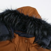 VBNERGOIE Ženska dva troška kaputarska kaput jakna od kaputa 'obložen rov zimski kapuljač debeli kaput