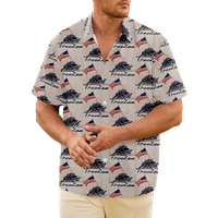 4. jula muške havajske majice USA Nacionalna zastava košulja 3D 3D Ispis dnevno kratki rukav odjeću
