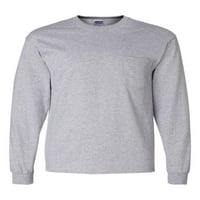 Gildan - ultra pamučna džepna majica dugih rukava - - sport siva - veličina: m