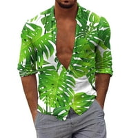 Muškarci Havaji za ispis Muškarci Dugi rukav Jesen Zimske košulje Moda TOP bluza Majica Plaža Dailywer