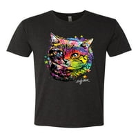 Divlji bobby, slatka šarena dugačka mačka životinja muški premium tri mješavina majica, vintage crna, 2xl