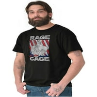 Ulica Fighter Vega Rage Cage u SAD-u muške grafičke majice Tees Brisco Marke 3x