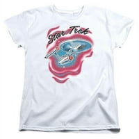 Trevco Star Trek & Trek Airbrush kratki rukav pamuk majica, bijela - mala