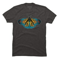 Monarch leptir muški svijetli plavi grafički tee - dizajn od strane ljudi l