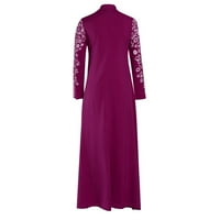 Pergeraug Fall Haljine za ženske haljine za žene kaftanski arapski jilbab abaya čipka šive maxi vruće
