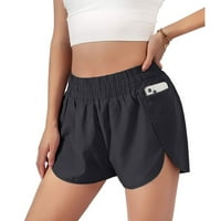 Ženske kratke hlače Elastične kratke hlače sa visokim strukom Pocket Sporty Workhout Hlače Brze suhi