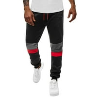 Crni teretni pantalone za muškarce Muškarci Printed Companys Casual Pocket Sportski rad Ležerne hlače hlače