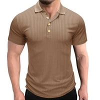 Muška majica Ležerne prilike pune oštrice Ovratnike za očvrsnute kratki rukav modni labavi gumb Muški