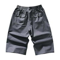 Teretne hlače muškarci Modni casual multi džepni kopč za kopče teretni hlače na otvorenim kratkim kratkim kratkim kratkim hlačama siva veličina xxl