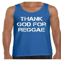 Awkward stilovi Hvala Bogu za reggae TOP košulju za muškarce Christian Muške tenkove za muškarce Religiozni tenkovi Christian Birthday Pokloni Bože Majice Odjeća za kavu Hvala Bogu za reggae muns majicu