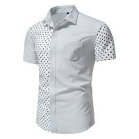 Amidoa Ljeto Muška majica Moda Print Business Casual Majica s kratkom rukavom Teretana